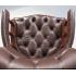 12027 BROWN Кабинетное кресло, обивка - натуральная коричневая кожа 60x62x88