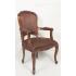 SF37 BROWN  Кресло, стул с подлокотниками обитое тканью , цвет темно-коричневый