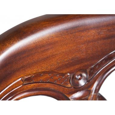 CH34 DARK BROWN Стул деревянный с мягким сидением обитый тканью 48х40х90 см.