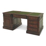 OD04 GREEN Кабинетный стол, письменный стол зеленая кожа 180x90x80
